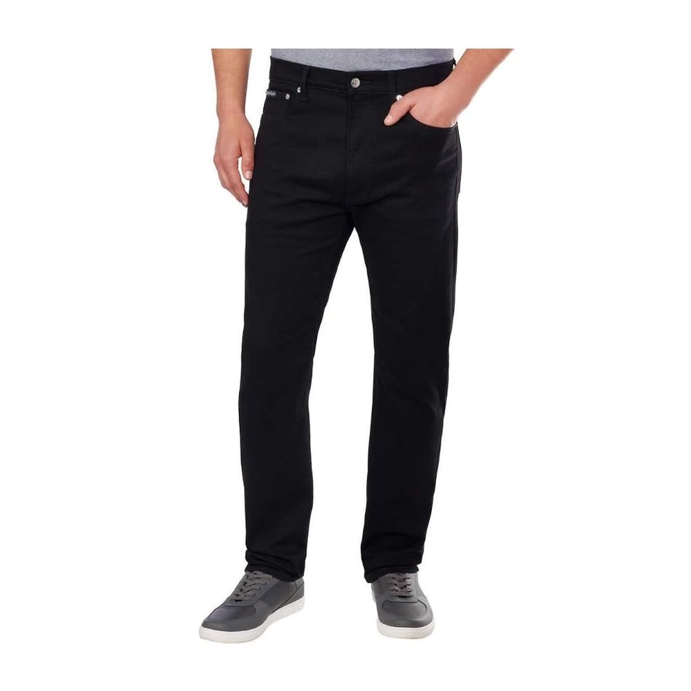NWT Calvin Klein Men's Slim Straight Jean Size 32W x 32L Classic Black $90 OO4